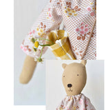 Agatha the Bear doll - Garden Day Dress - Made in Maine