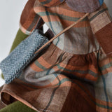 Fern the Frog doll- Ojai Orchard Plaid Gather Dress