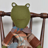 Fern the Frog doll- Ojai Orchard Plaid Gather Dress