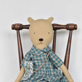 Agatha the Bear doll - Ojai Orchard Gingham Gather Dress