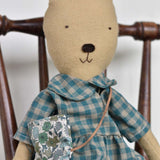 Agatha the Bear doll - Ojai Orchard Gingham Gather Dress