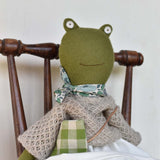 Fern the Frog doll- Oat Sweater with Morning Skirt