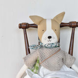 Fig the Frenchie Dog - Oat Sweater with Morning Skirt