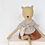 Agatha the Bear doll - French Knit Sweater with Layer Skirt
