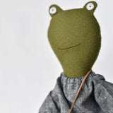 Fern the Frog doll- Charcoal Chambray Day Dress