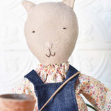 Mae the Barn Cat - Garden Floral top with Overalls