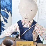 Mae the Barn Cat - Garden Floral top with Overalls