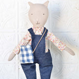 Mae the Barn Cat - Garden Floral top with Overalls