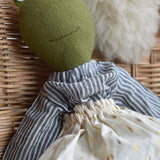 Fern the Frog doll- Handmade Wool Doll - Sparkle Skirt