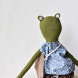 Fern the Frog Doll - Liberty smock top with Liberty Bloomers