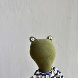 Fern the Frog –Heirloom Doll in Harbor Stripe Set