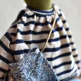 Fern the Frog –Heirloom Doll in Harbor Stripe Set
