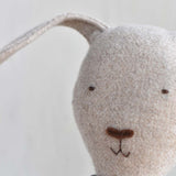 Ruthie the Rabbit – Heirloom Wool Doll in Charcoal Dress