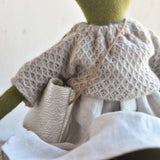 Fern the Frog – Heirloom Wool Doll in Oat Field Set