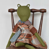Fern the Frog doll- Ojai Orchard Plaid Gather Dress