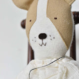 Fig the Frenchie Dog - Ojai Orchard Skirt - Handmade Heirloom Doll