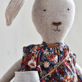 Ruthie the Rabbit – Heirloom Wool Doll in Canyon Liberty Dress