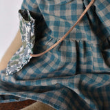 Agatha the Bear doll - Ojai Orchard Gingham Gather Dress