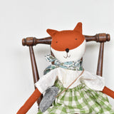 Florette the Fox doll - Ojai Orchard Gingham