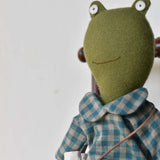 Fern the Frog doll- Gingham Dress with Peter Pan collar
