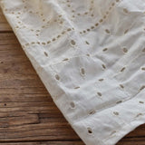 Mae the Cat – Heirloom Wool Doll in Eyelet Meadow Skirt