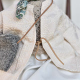 Fern the Frog doll- Oat Sweater with Morning Skirt and Orchard Coat **Limited Edition**