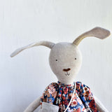Ruthie the Rabbit – Heirloom Wool Doll in Liberty Floral