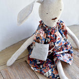 Ruthie the Rabbit – Heirloom Wool Doll in Liberty Floral