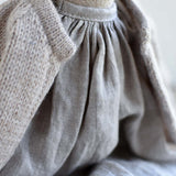 Ruthie the Rabbit – Heirloom Wool Doll in Island Cardigan with Linen Dress