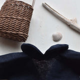 Florette the Fox doll - Indigo Gather Dress - Made in Maine