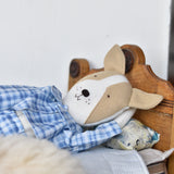 Fig the Frenchie Dog - Plaid Pajama Set