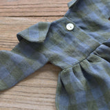 Florette the Fox – Heirloom Wool Doll in Field Plaid Linen
