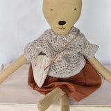 Agatha the Bear doll - French Knit Sweater with Layer Skirt