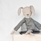 Ruthie the Rabbit doll - Charcoal Chambray Day Dress