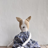 Fig the Frenchie –Heirloom Wool Doll in Liberty Floral