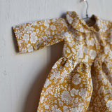 The Goldenrod Dress — Liberty Floral Doll Dress