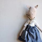 Mae the barn cat -  chambray skirt