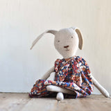 Ruthie the Rabbit – Heirloom Wool Doll in Canyon Liberty Dress