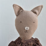Plum the Pig - Handmade Wool Doll