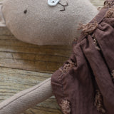 Plum the Pig - Handmade Wool Doll